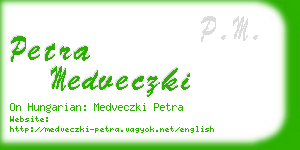 petra medveczki business card